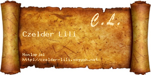 Czelder Lili névjegykártya